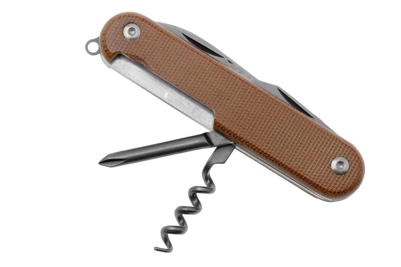 MKM Campo 7 CP07MAG-NC Magnacut Natural Canvas Micarta, zakmes