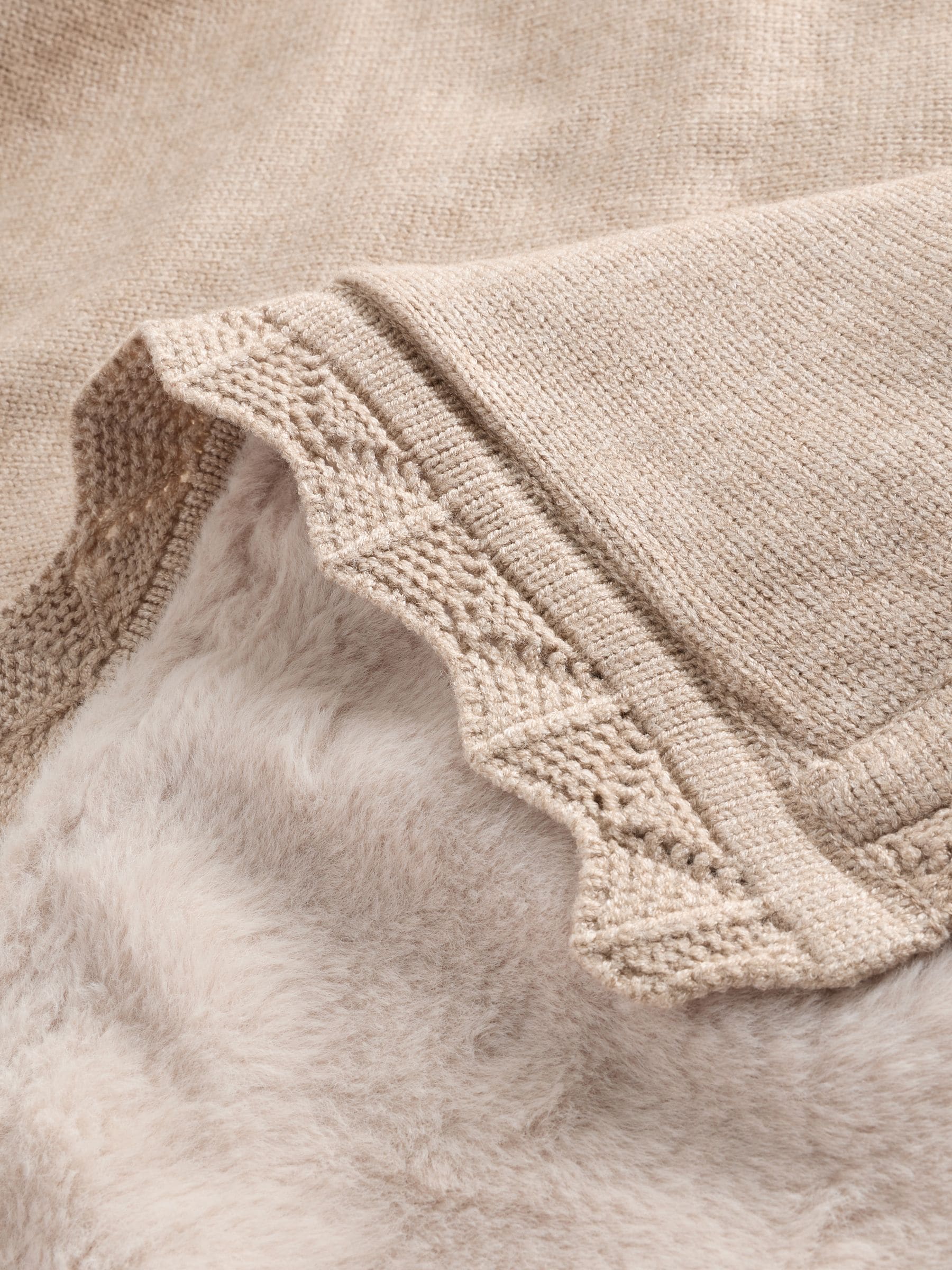 Lichtbruin - Fleece babydeken