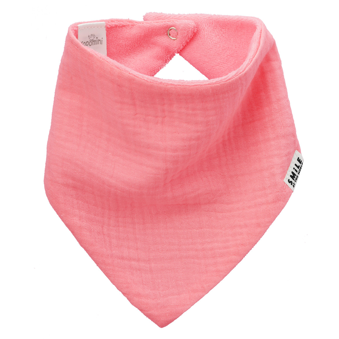 Topomini Baby Musselin-Bandana mit Frottee-Innenseite pink