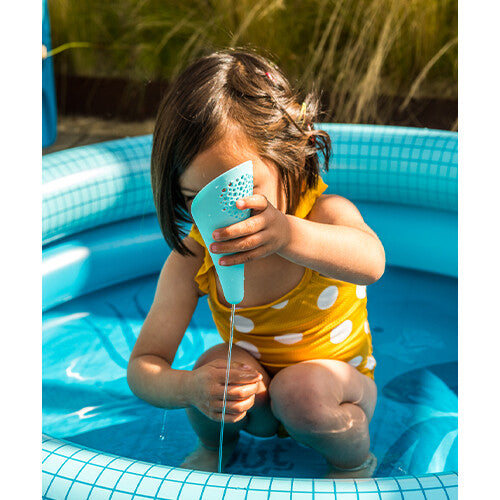 Quut schep met zeef en bal cuppi 3-in-1 - blauw