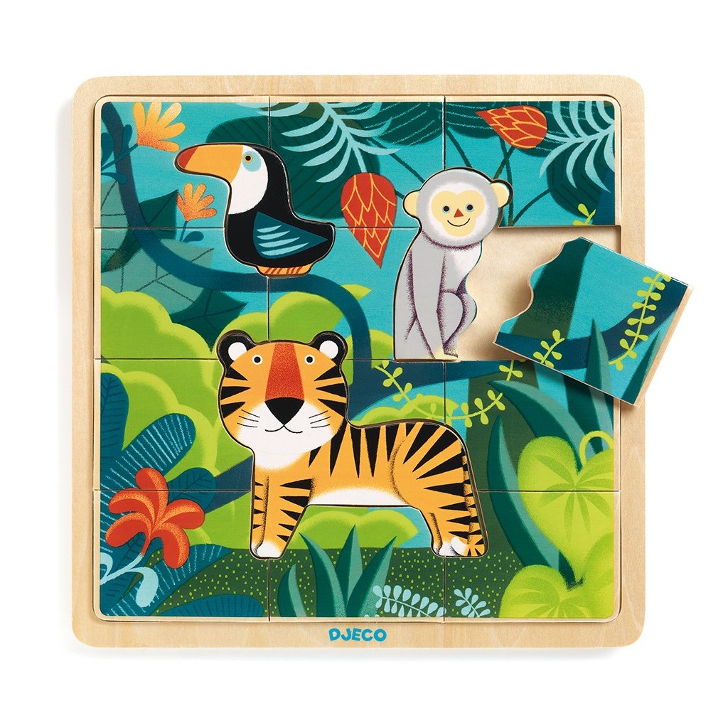 Puzzle Bois - Puzzlo Jungle- 15 pièces