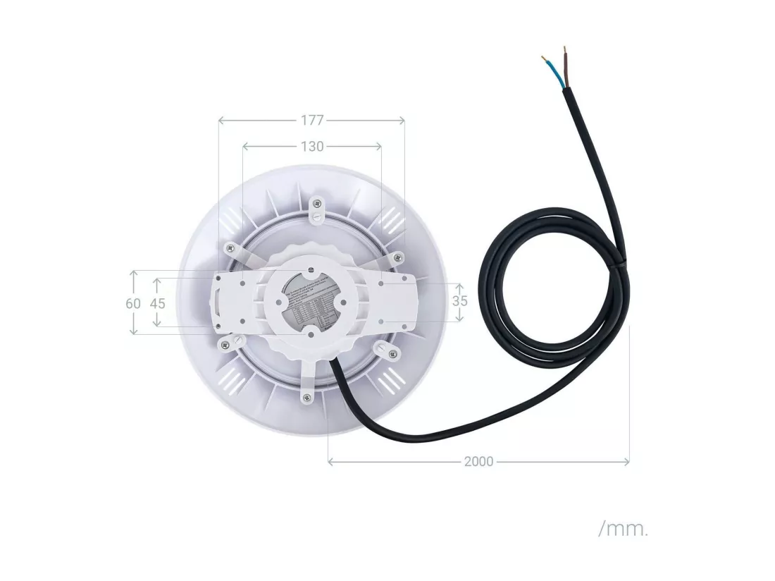 Spot LED Piscine en Saillie RGB Submersible 12V AC IP68 20W RGB