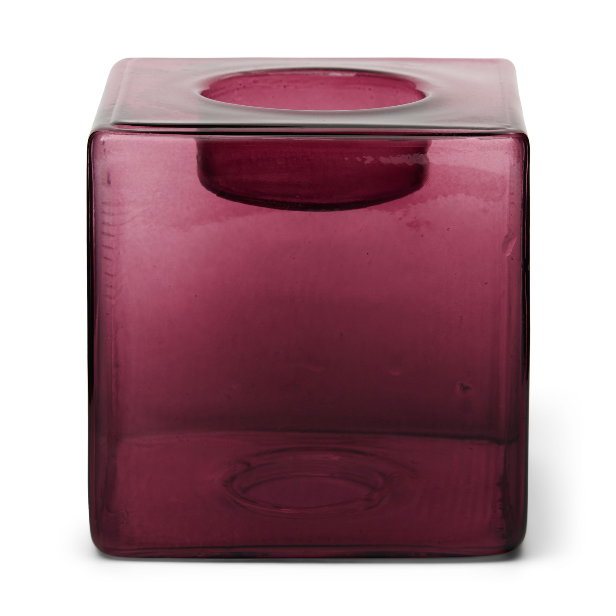 Waxinelichthouder Pia H8 cm burgundy