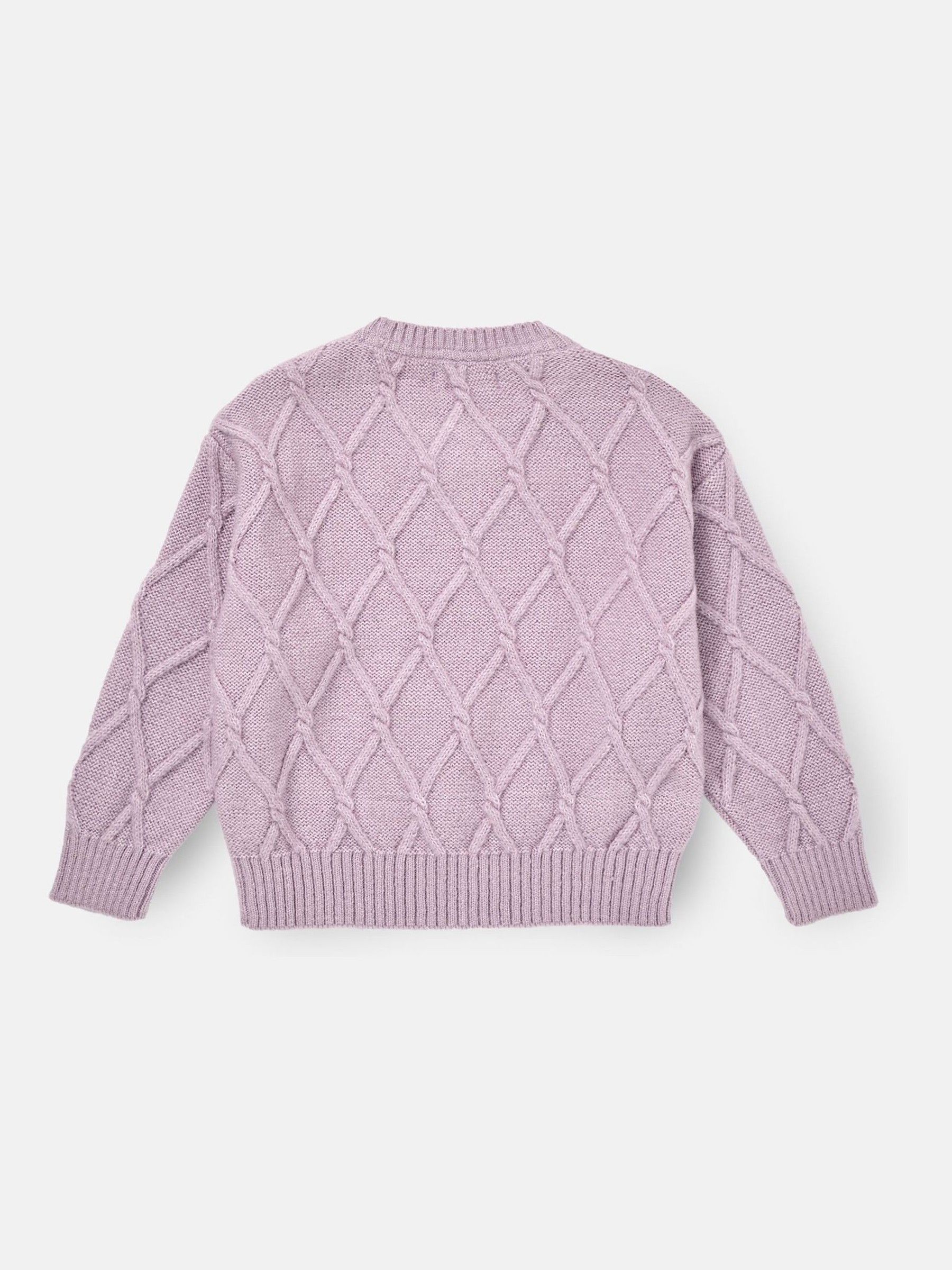 Angel & Rocket Clara Textured Knit Velvet Bow Jumper