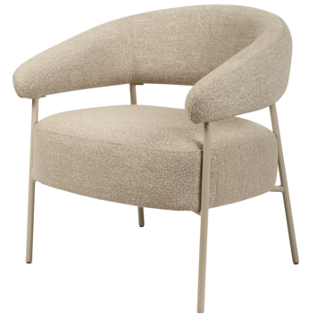 KARWEI fauteuil Coco bouclé beige
