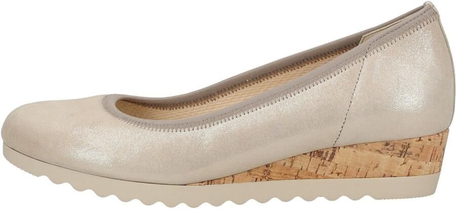 Gabor 82.641.12 Pumps Leer Beige Dames Sleehak Beige Goud