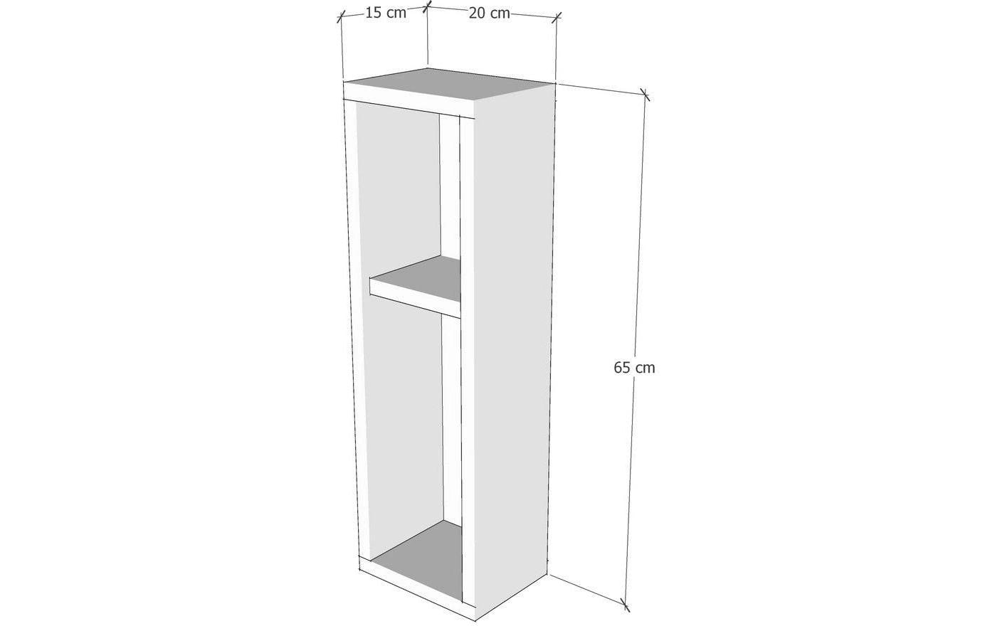 Nachttisch Turra 20 x 65 x 15 cm, NatureNachtschrank