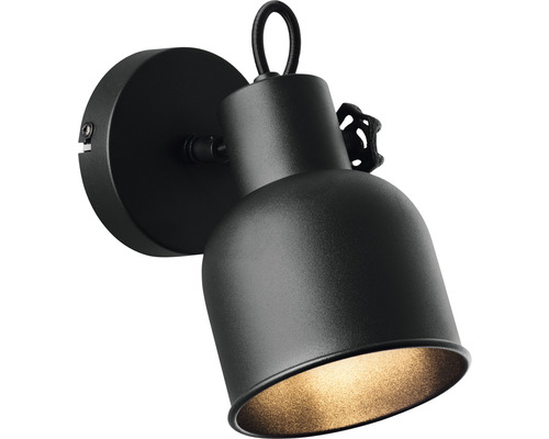 Wandspot, 1-lichts, HxBxD 18,5x11,5x16 cm, zand/zwart
