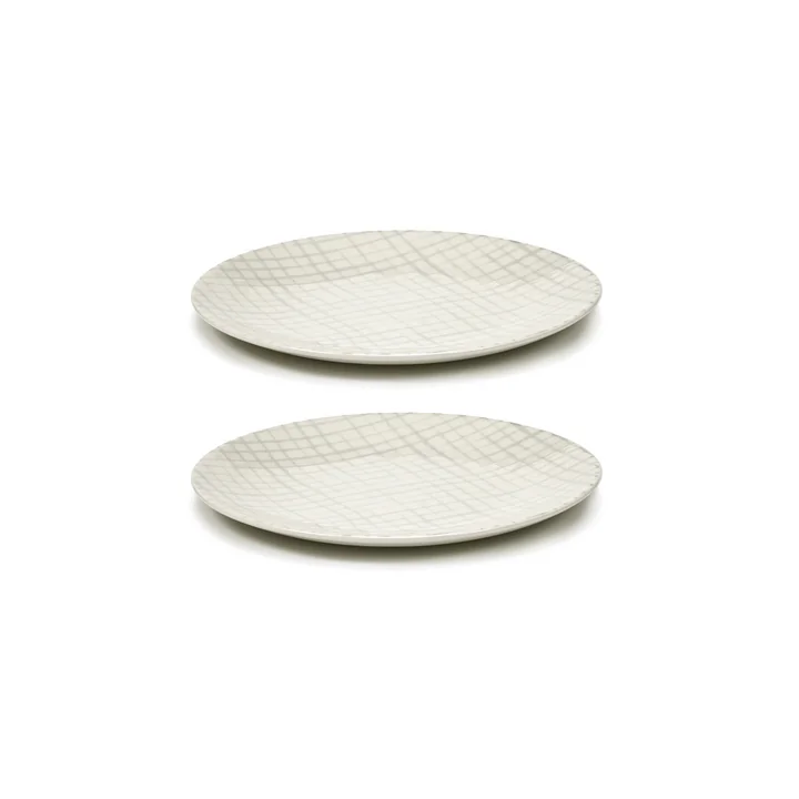 Serax - Zuma Teller by Kelly Wearstler, Ø 18 cm, Salt / weiss (2er-Set)