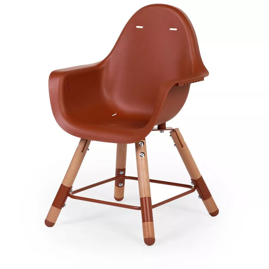CHILDHOME Hochstuhl Evolu 2 natur  rost 2 in 1 + Ring