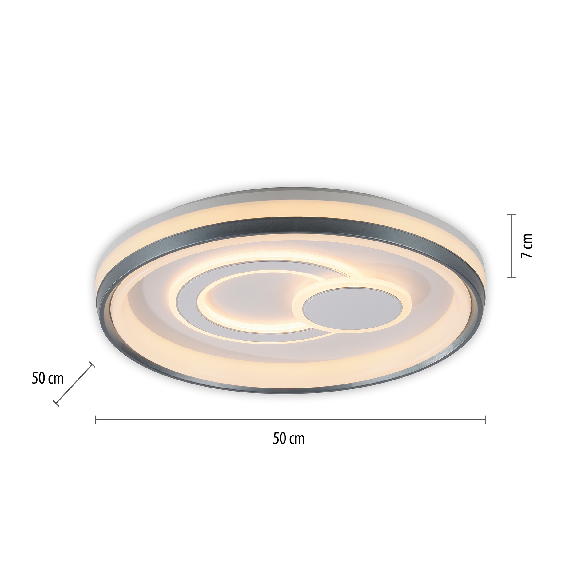 LED-Deckenleuchte - weiß - dimmbar - Ø 50 cm