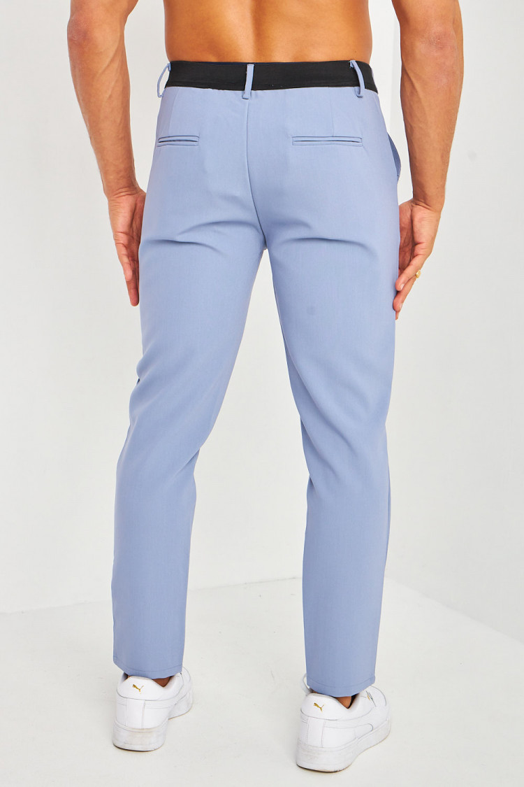 Pantalon de costume homme bleu pastel