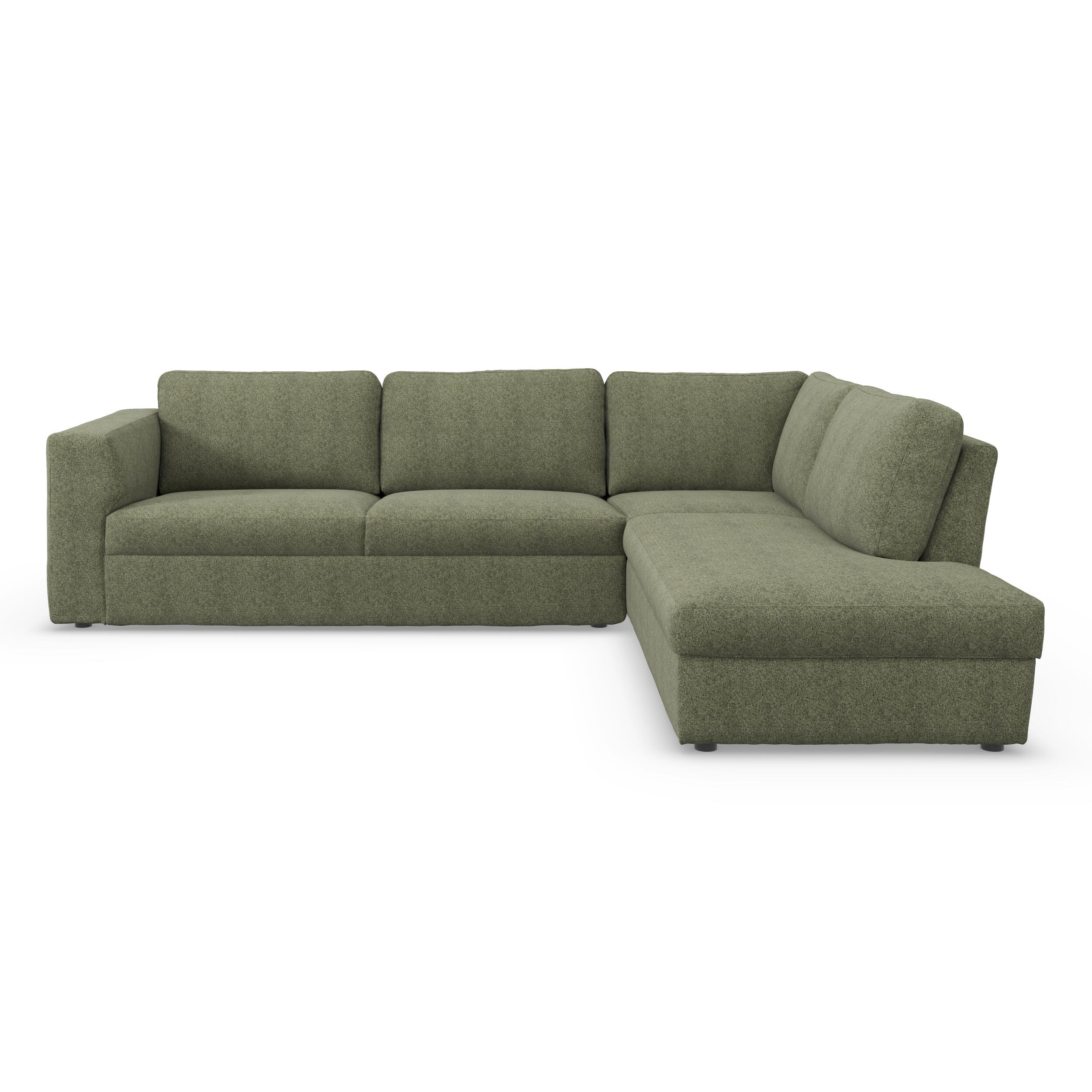 Lean højrevendt hjørnesofa med pufafslutning