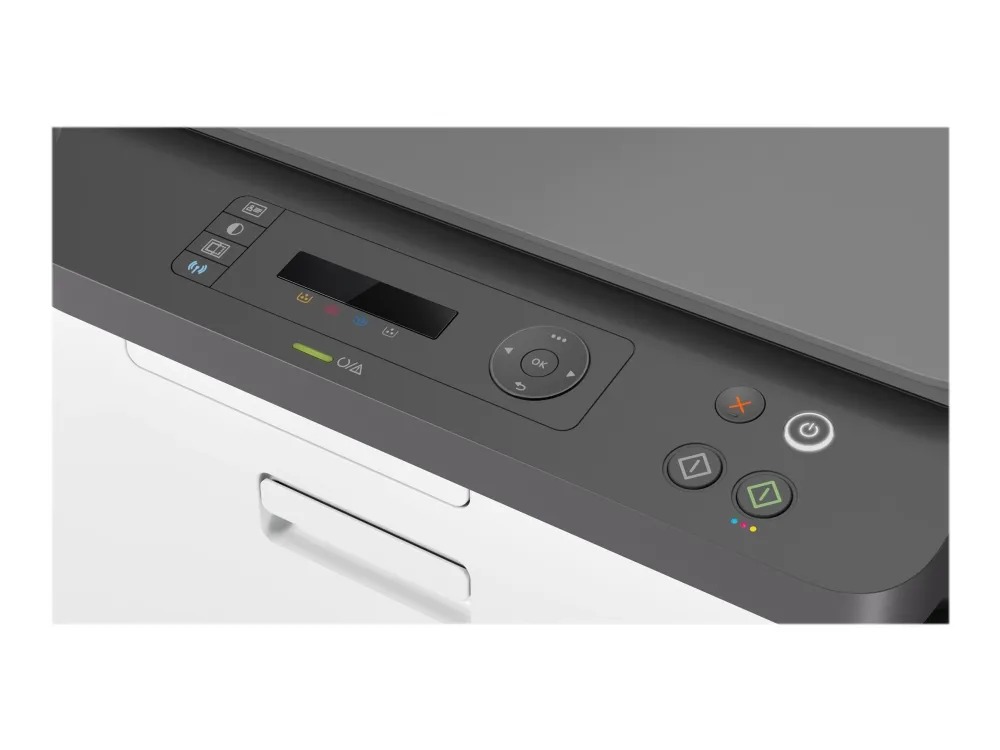 HP Color Laser MFP 178nw - Multifunktionsprinter - farve - laser - A4 (210 x 297 mm) (original) - A4/Letter (medie) - op til 18 spm (kopiering) - op til 18 spm (udskriver) - 150 ark - USB 2.0, LAN, Wi-Fi(n)