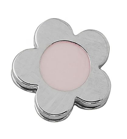 Design Letters Anhänger für Halskette - Blume - Silber/Rosa