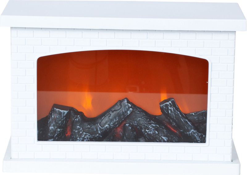 IKO sfeerhaard/open haard wit - met led verlichting L30 x H20 cm