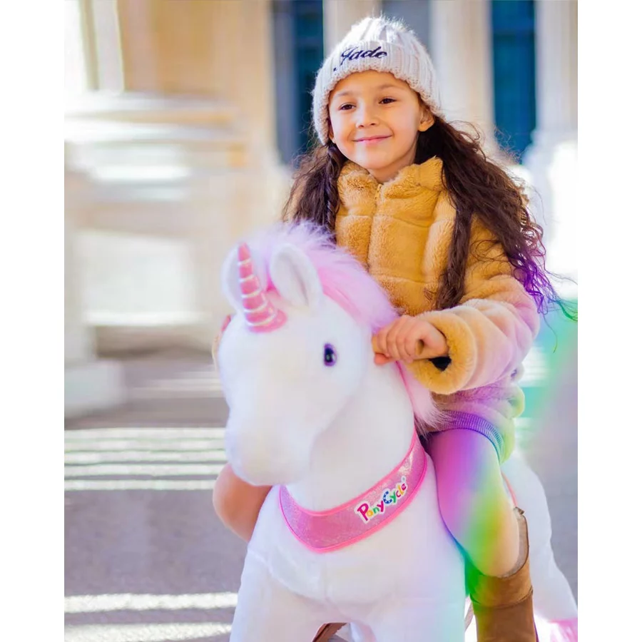 PonyCycle® Pink Unicorn mit Bremse - groß