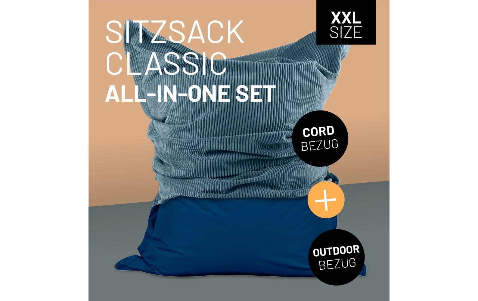 Lumaland Sitzsack »+ Cordhülle 380 l« 3 Stk. tlg. Sitzsack für innen und aussen
