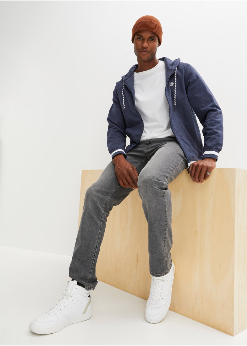 Gilet sweat à capuche coupe confort