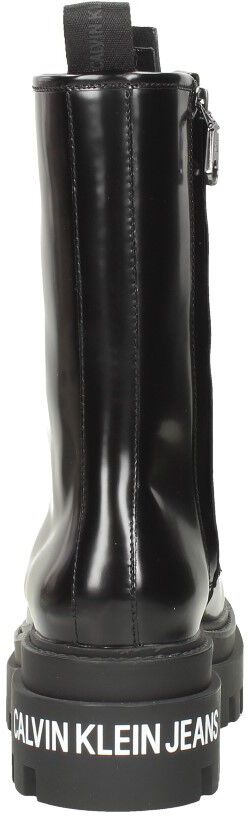 Calvin Klein Flatform Mid Lace Up Boot zwart