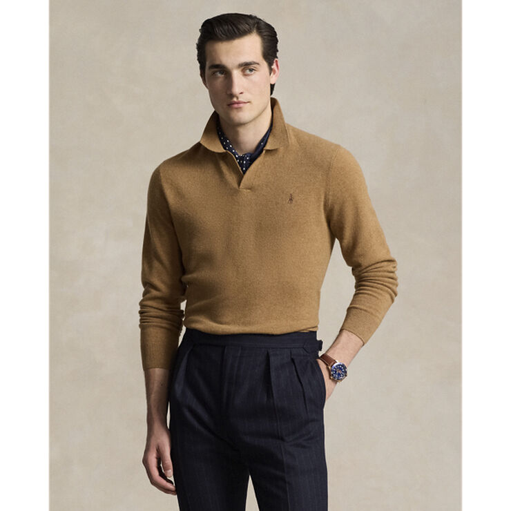 Polo Ralph Lauren 2/27 MERINO RWS-LSL-PLO Latte brown heather