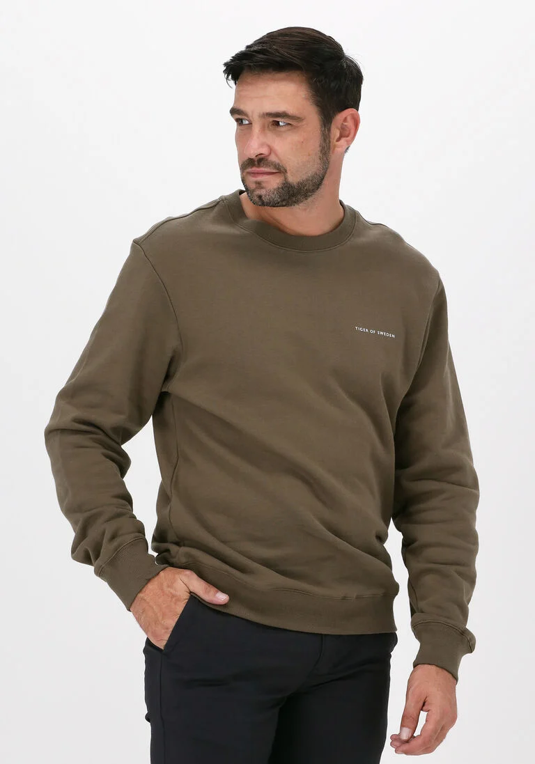 TIGER OF SWEDEN donkergroene tiger of sweden sweater emerson