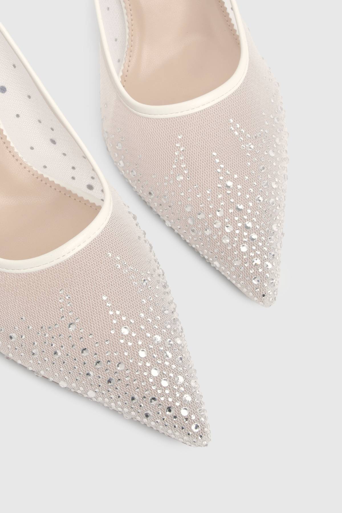 boohoo Escarpins De Mariée Ornés Coupe Large