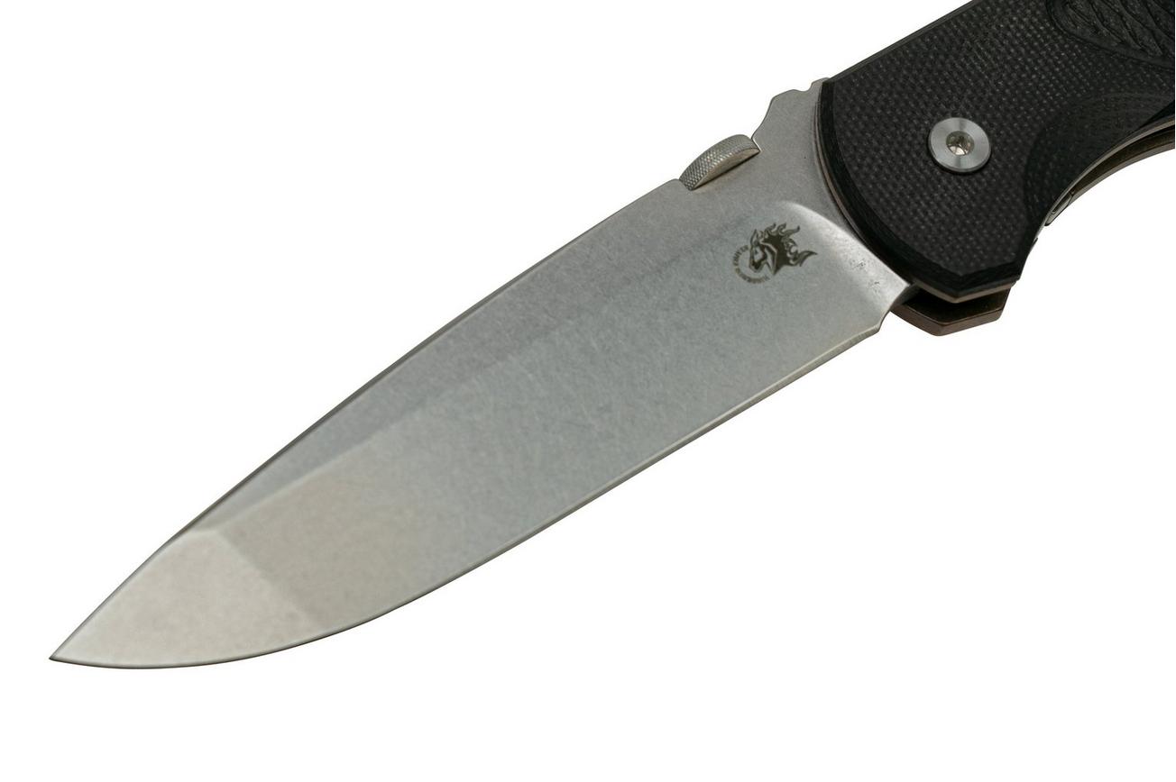 Rick Hinderer Firetac Spanto Stonewash, Bronze Black G10, zakmes