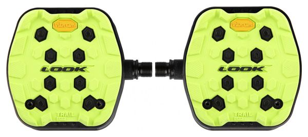 Paire de Pédales Plates Look Trail Grip Vert Lime