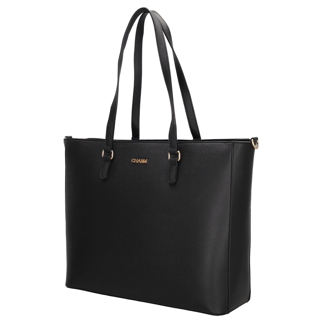 Charm London Birmingham Shopper 15,6 Inch Zwart