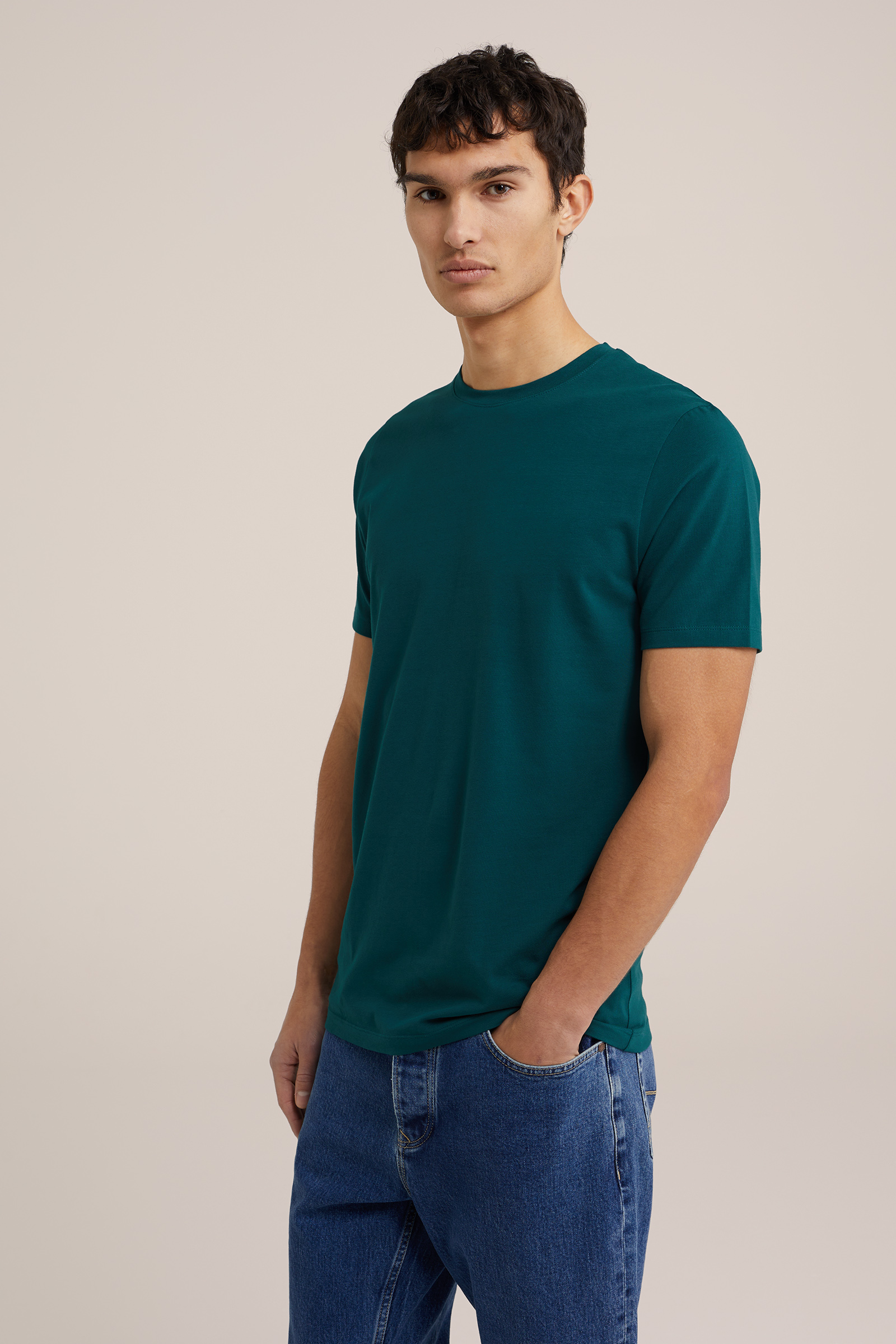 T-shirt WE Fashion Donkergroen