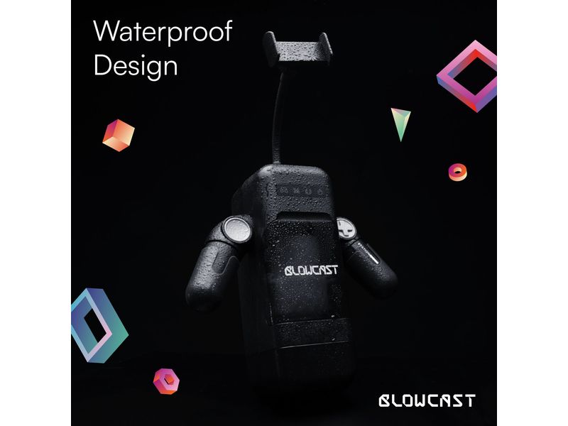 Blowcast Masturbator Blowbot Schwarz Vibrierendes und wärmendes Sextoy für den Mann