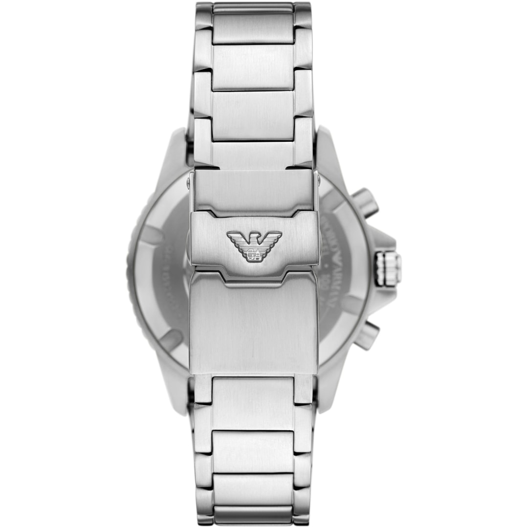 Emporio Armani Diver World Explorer Solar Chronograph Silbrig / Grau
