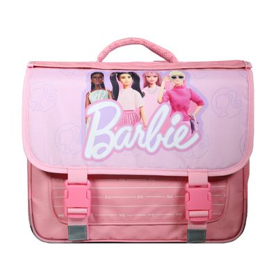Cartable avec rabat réversible Barbie - 2 compartiments - rose - Bagtrotter