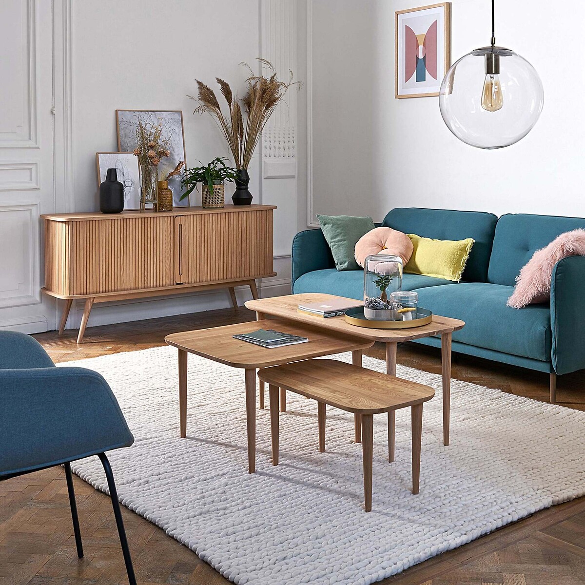 LA REDOUTE INTERIEURS<br>Tapete de lã, Diano, efeito tricot