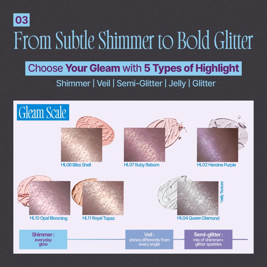fwee - Glitz Stone Highlighter - 12 kleuren