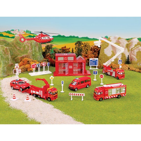 Coffret véhicules de pompiers