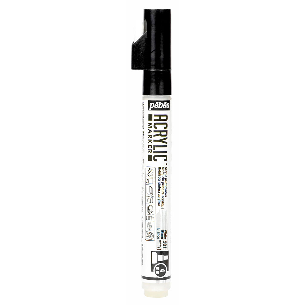 Marqueur peinture acrylique blanc 4mm