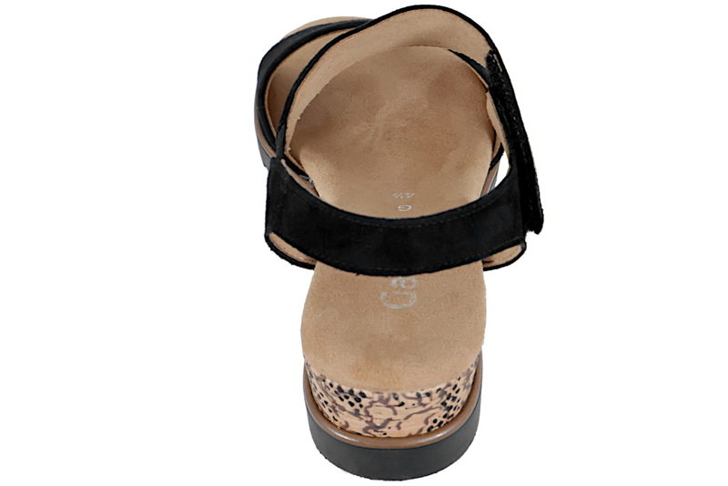 GABOR SANDAL I SORT RUSKIND
