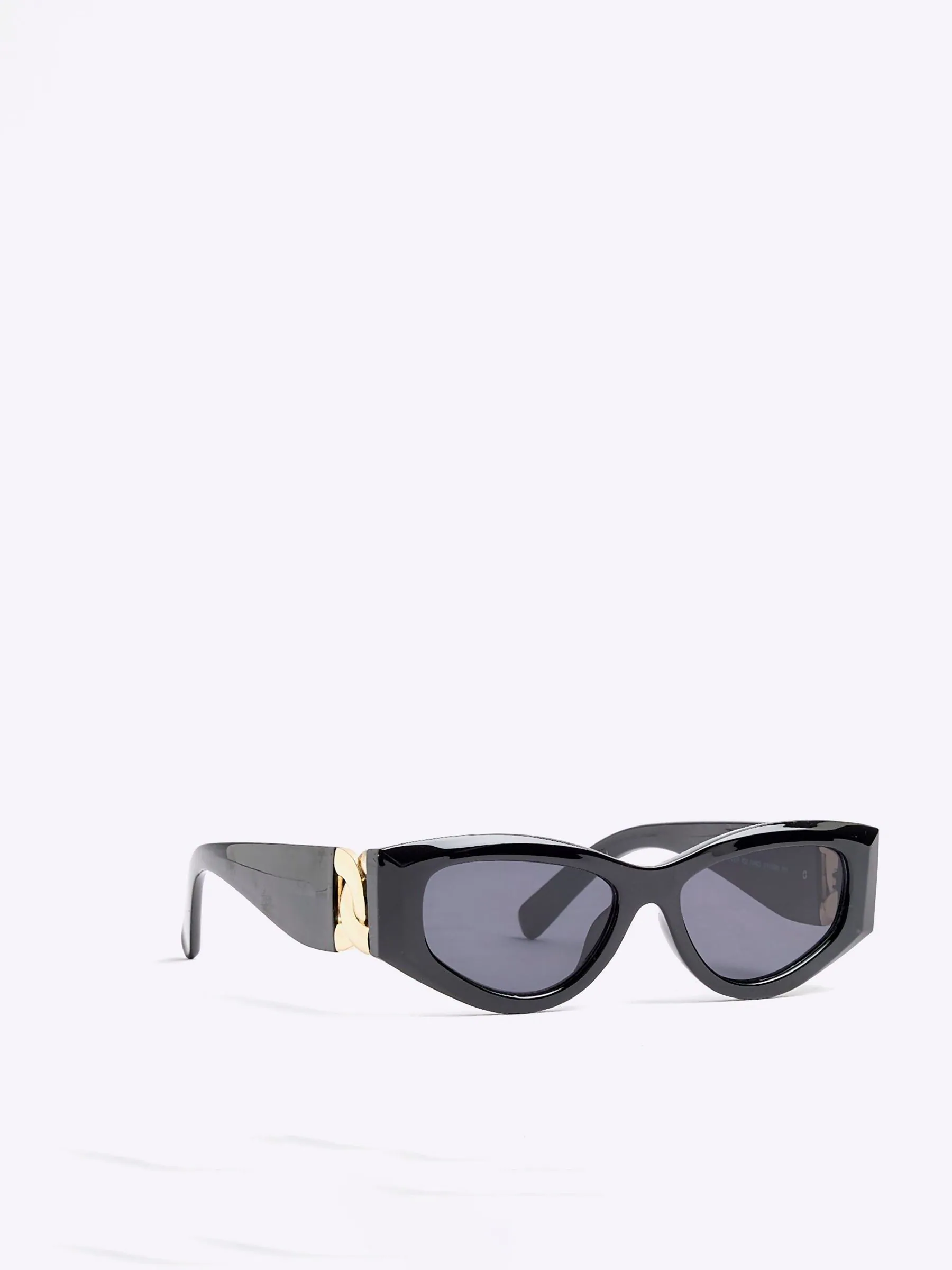 River Island Slim Cat Eye Chain Sunglasses