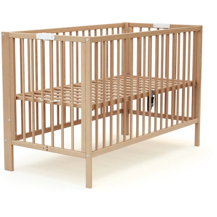 AT4 Babybett klappbar ESSENTIEL Buche lackiert 60 x 120 cm