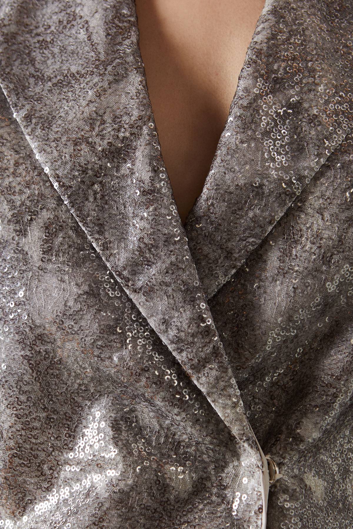 Warehouse Blazer à Sequins Imprimé synthétique