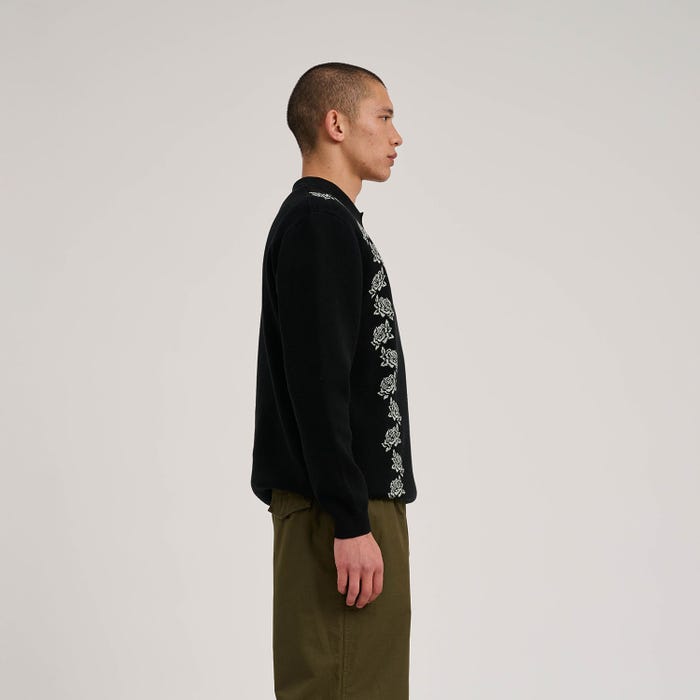 Shake Junt Donnie Polo Knit Crew Black Rose