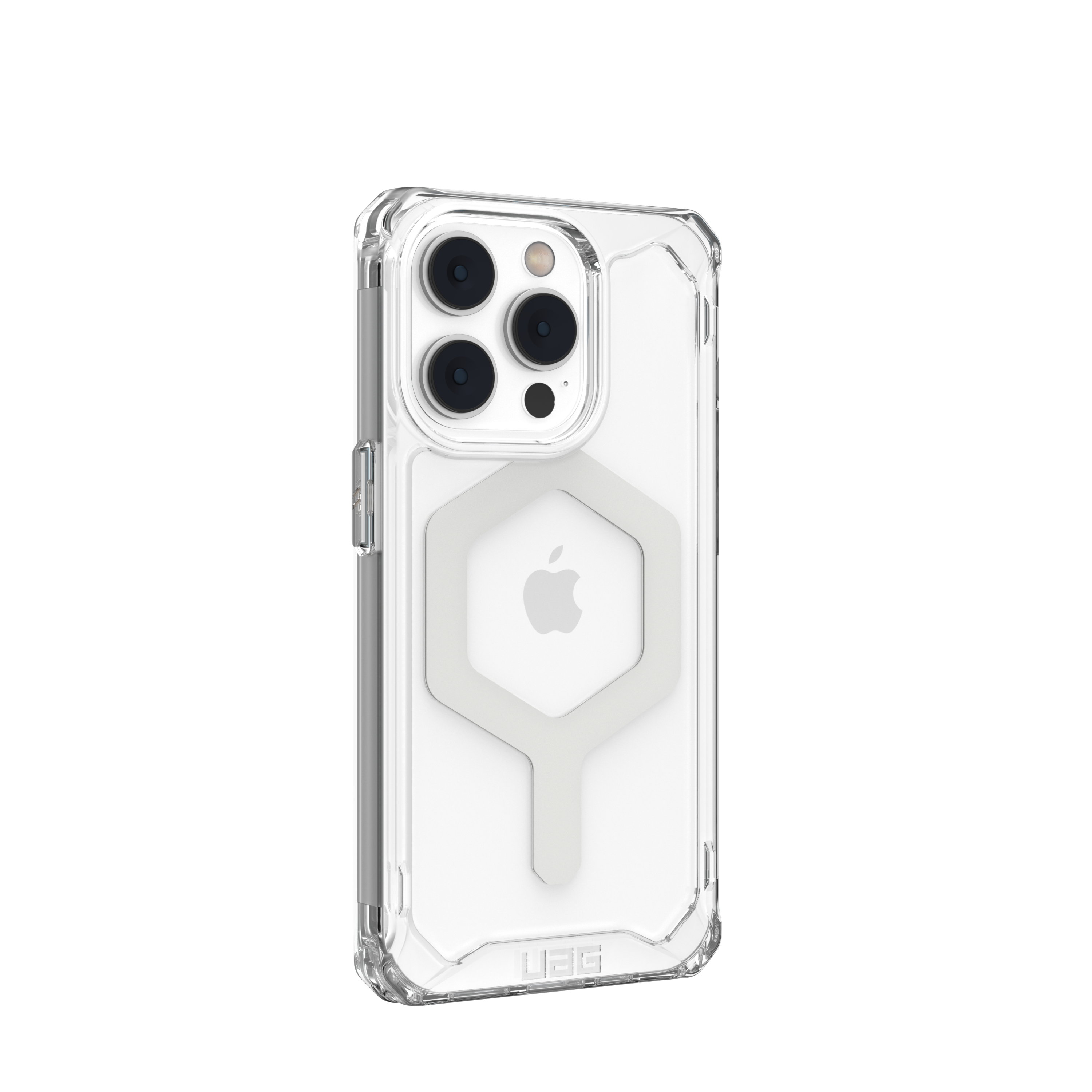iPhone 14 Pro MagSafe Hybrid Schutzhülle Plyo (114070114343) - Weiss / Transparent (Ice)