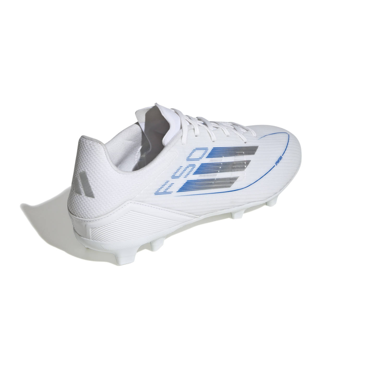 Adidas F50 League Gras / Kunstgras Voetbalschoenen (MG) Wit Blauw Zilver