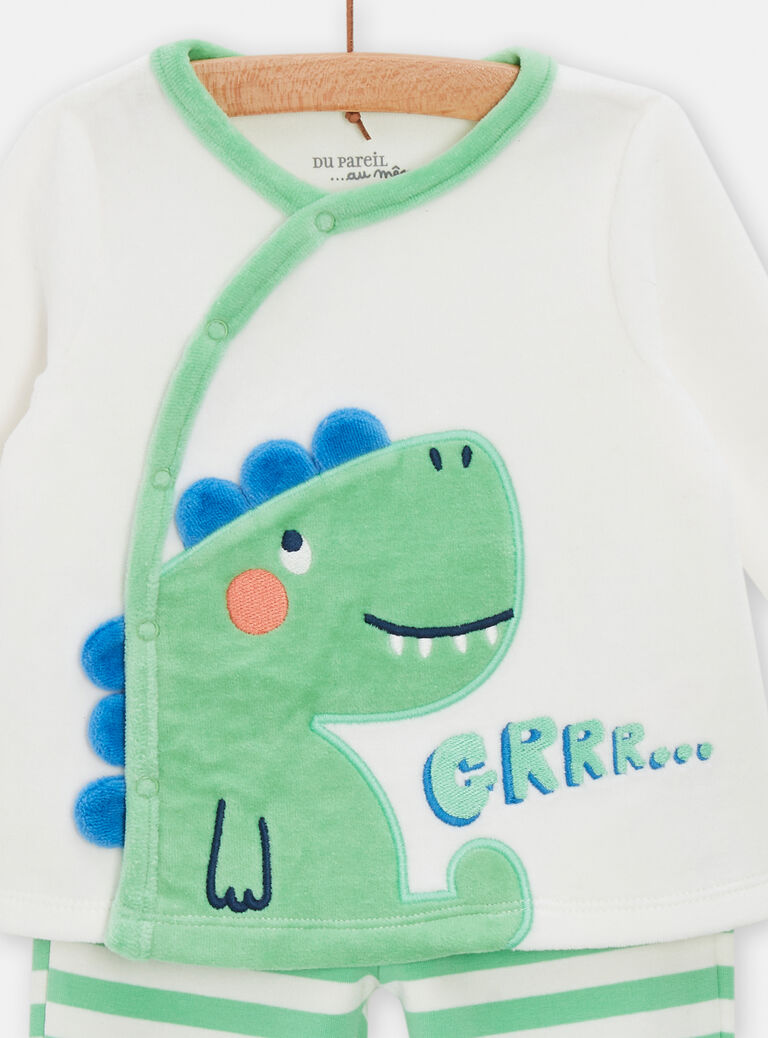 Pyjama en velours animation dinosaures pour bébé garçon