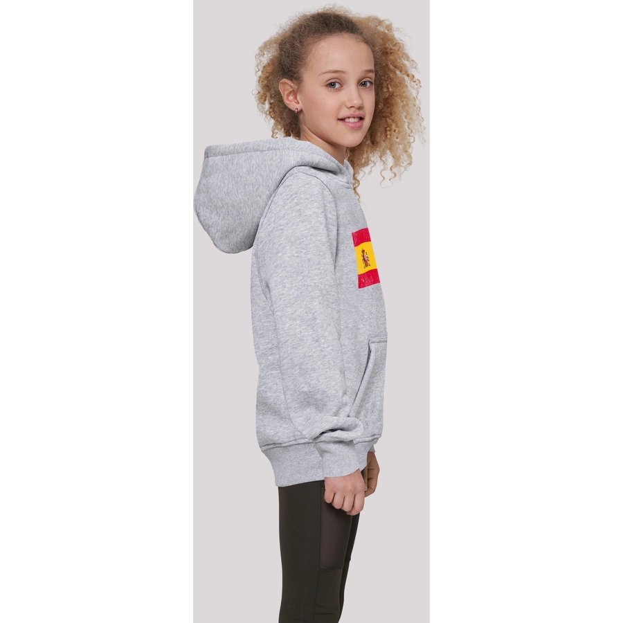 F4NT4STIC Hoodie Spain Spanien Flagge distressed heather grey