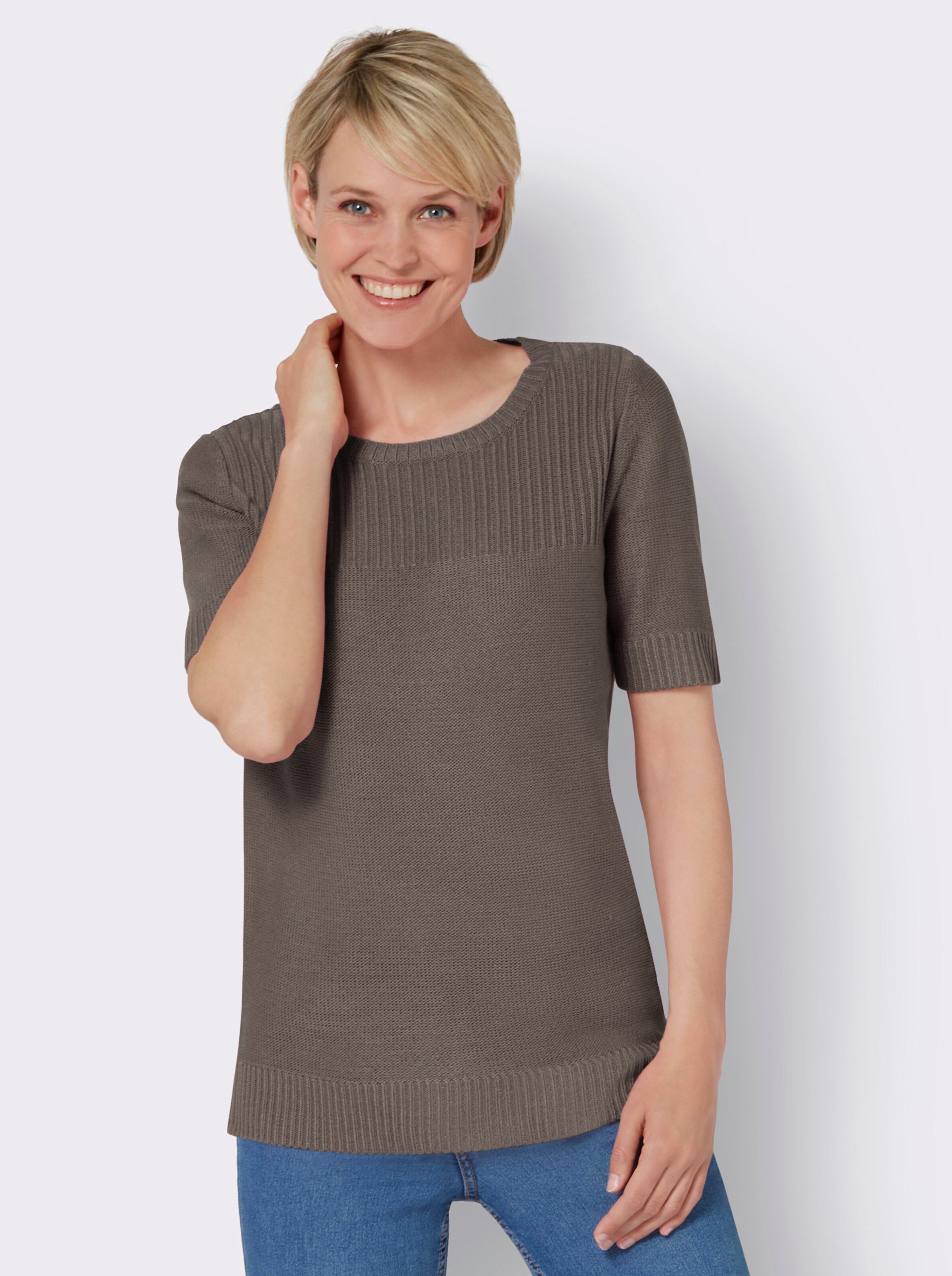 Kurzarmpullover