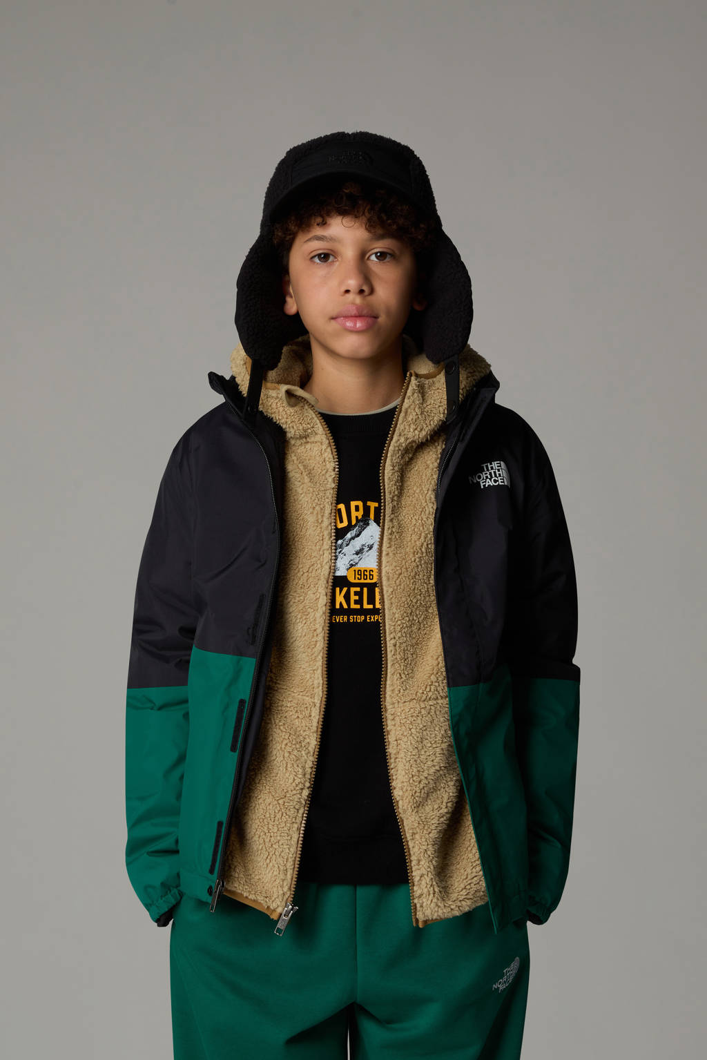 The North Face jas Warm Antora Rain groen/zwart