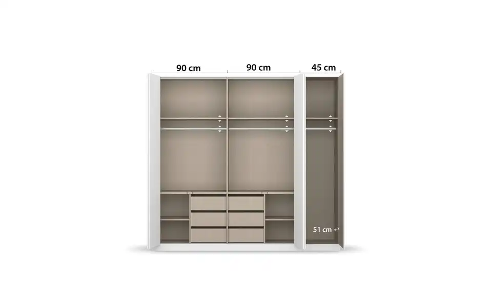 Falttürenschrank 226 cm 5 Stück